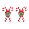 Set of 2 35.5"H Lighted Christmas Candy Cane Outdoor Décor with 60 Warm White LED Lights